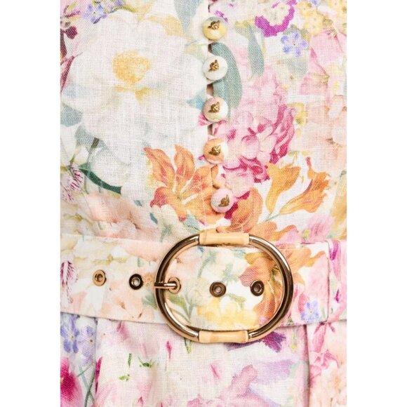 Zimmermann Natura Buttoned Mini Dress – Kaleidoscope Garden Floral – AU 1 / US 6 - Picture 4 of 9